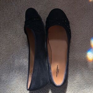 Cloudwalkers “Bleecker Elegant Black Sparkling Studded Flats-12W